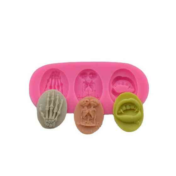 Молд силиконовый Хэллоуин 105 на 48 мм розовый Киев