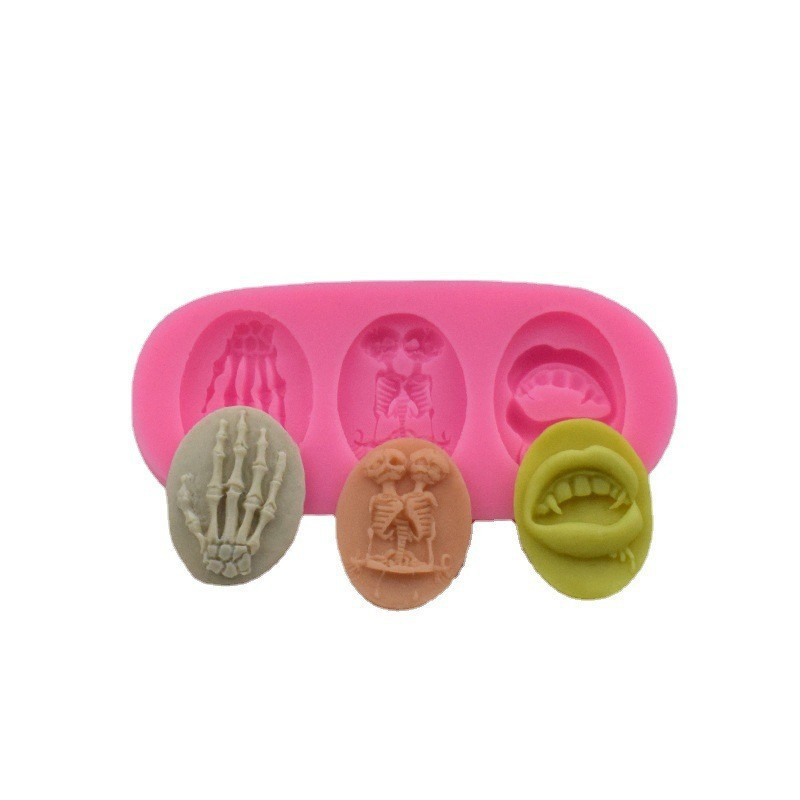 Молд силиконовый Хэллоуин 105 на 48 мм розовый Киев - изображение 3