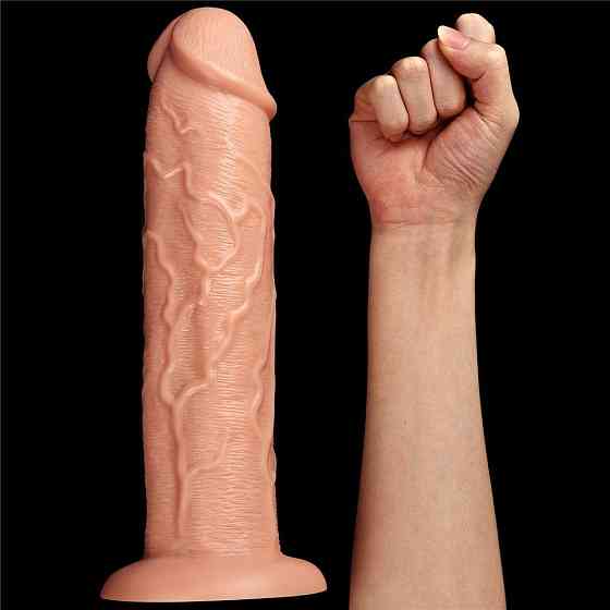 Вібратор на присосці з пультом керування 11'' Realistic Sex Aura Київ