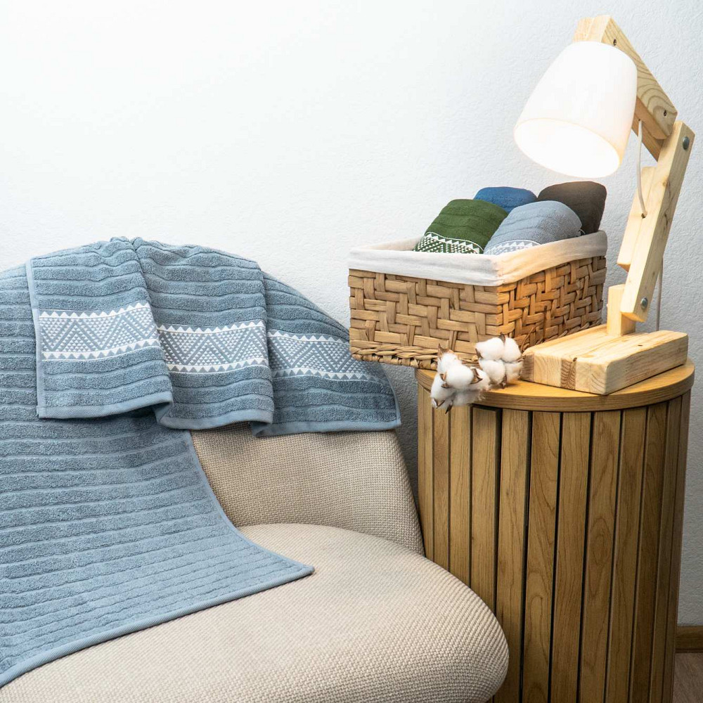 Махровий рушник для обличчя та рук Зіпп GM Textile 50х90см 500г/м2 (Світло-сірий) Суми - фото 2