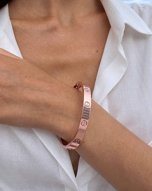 Cartier браслет Love с отверткой | Нежное розовое золото AU 750 | С цирконами или без Одесса - изображение 8