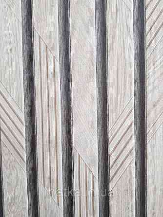 Обои виниловые на флизелине метровые Sintra Edelina полосы под стеновую панель коричневые бежевые Киев