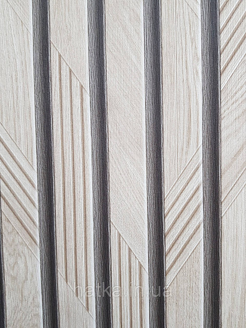 Обои виниловые на флизелине метровые Sintra Edelina полосы под стеновую панель коричневые бежевые Киев - изображение 4