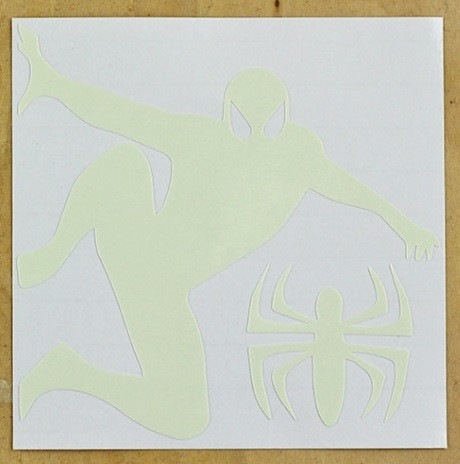 Фосфорная наклейка Человек Паук 10 на 10 см голубой Киев - изображение 4