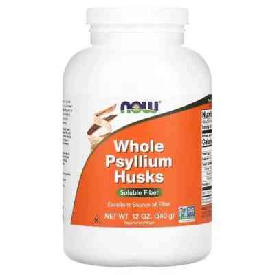Травы Now Foods Цельная шелуха подорожника, Whole Psyllium Husk, 340 г (NOW-05980) Винница