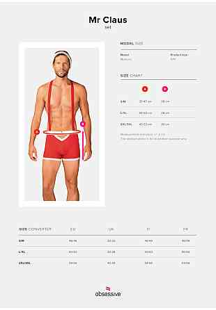 Ролевый костюм Mr Claus komplet 2XL/3XL Sex Aura Киев