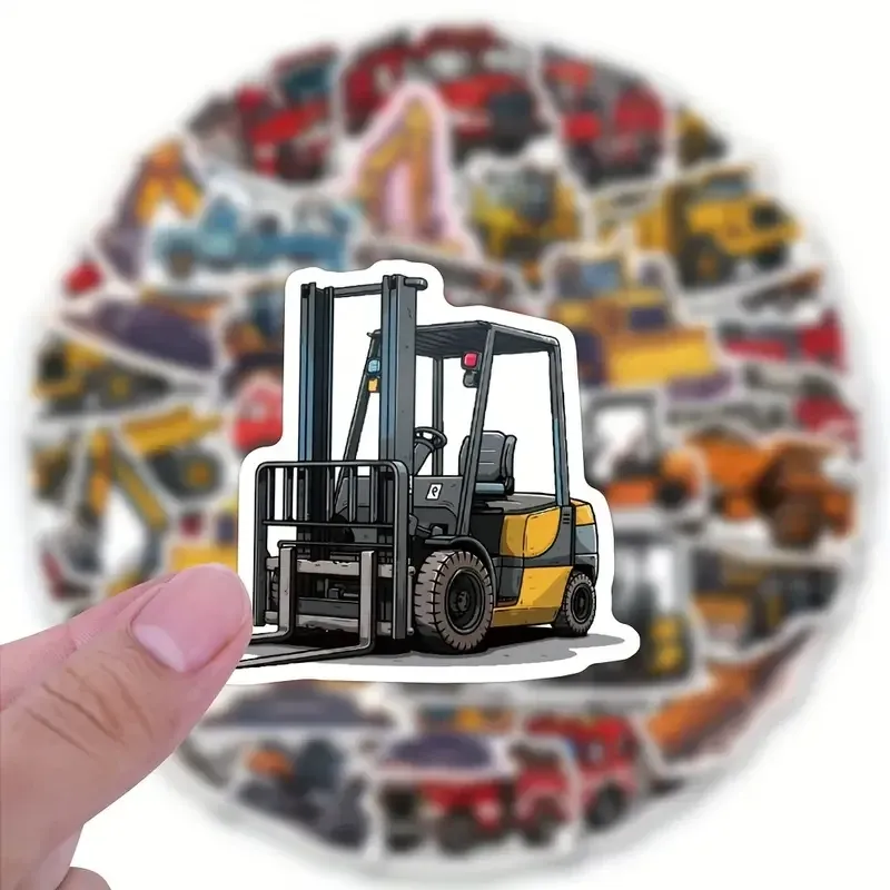 Набор стикеров «Транспорт и спецтехника» – 52 штуки, водостойкие ПВХ наклейки Киев - изображение 3