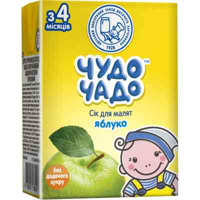 Сік дитячий Чудо-Чадо Яблучний освітлений 200 мл (4820003687703) Вінниця
