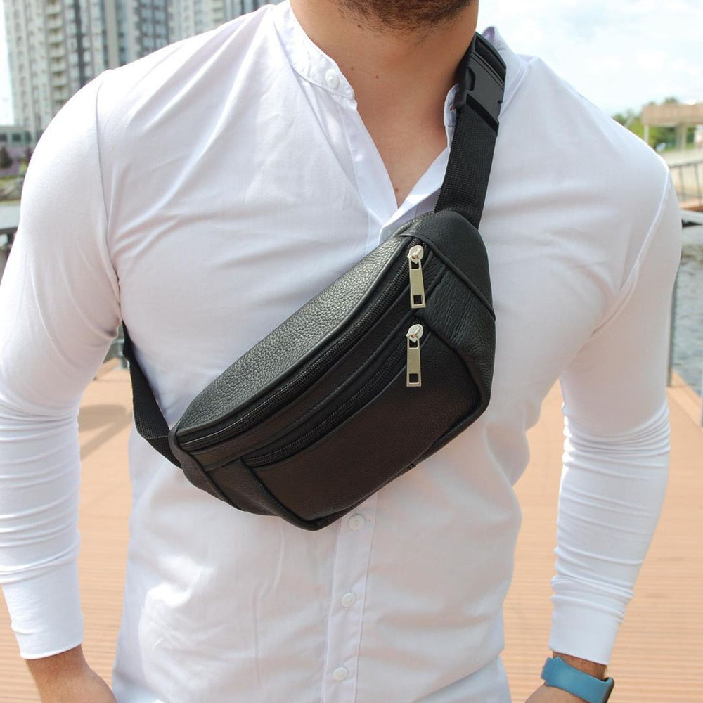 Стильная унисекс бананка, Поясная сумка без принта подросток, Мужская бананка на каждый день UP-97 Львов - изображение 6