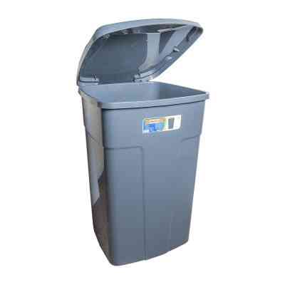 Контейнер для сміття Алеана з кришкою темно-сірий 90 л (2592) Вінниця