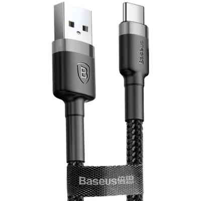 Дата кабель USB 2.0 AM to Micro 5P 3.0m 2A Gray-Black Baseus (CAMKLF-HG1) Винница