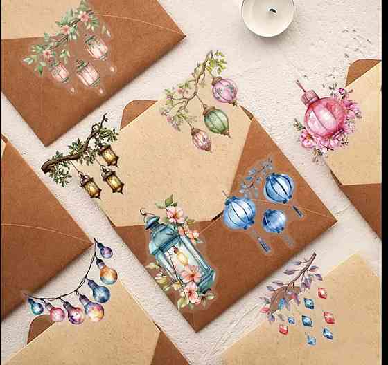 Набор наклеек «Магические фонари» 50 шт – декоративные виниловые стикеры Киев