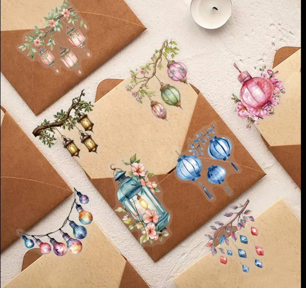 Набір наліпок «Магічні ліхтарі» 50 шт – декоративні вінілові стікери Київ - фото 5