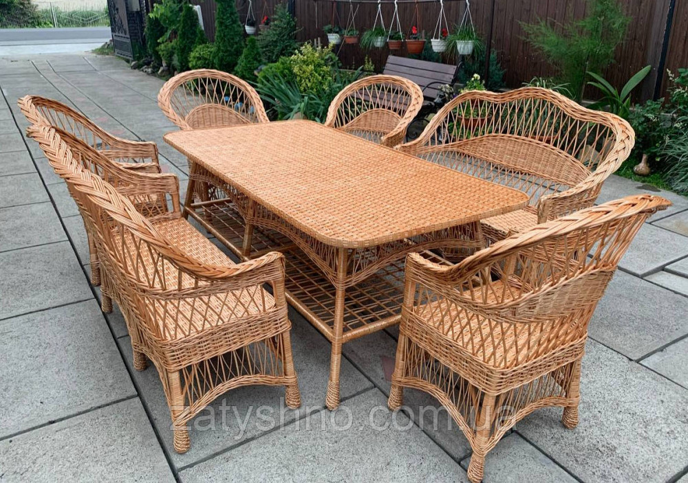 Комплект мебели большой, натуральный, плетеный из лозы Киев - изображение 4