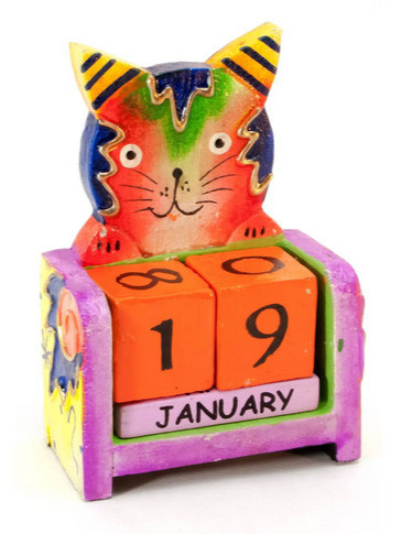 Календар статуетка дерево Кіт Київ - фото 1