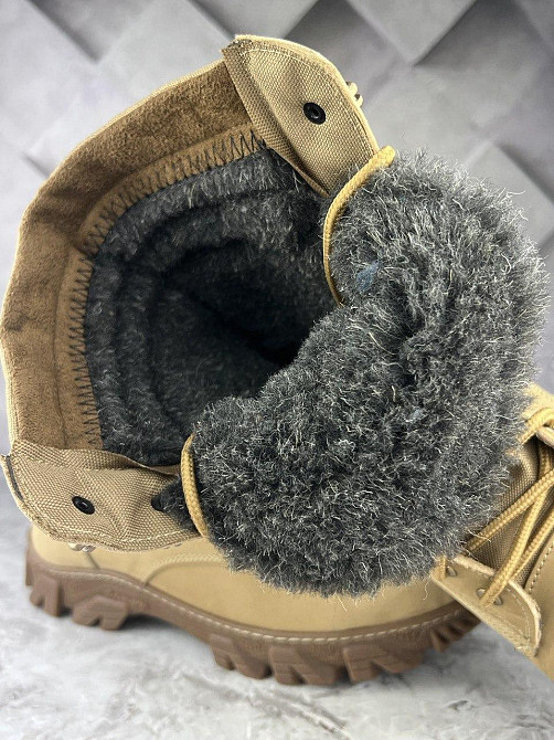 Зимові чоловічі тактичні берці на хутрі шкіряні зимові берці прошиті та проклеєні 36-46 WAR Львів - фото 6