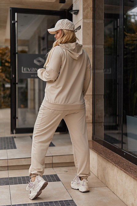 Спортивний костюм худі та джогери "Dante" | Батал | Розпродаж моделі Бежевий, 54-56 Київ - фото 2