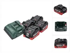 Metabo 18 V zestaw podstawowy 4x Акумулятор 10,0 Ah LIHD + ładowarka ASC 145 system CAS Киев