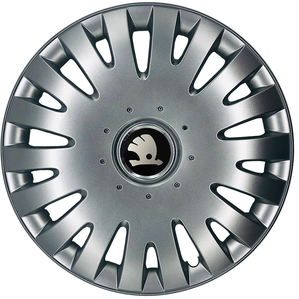 Автомобільні модельні ковпаки R13 Skoda 108 4шт, SJS, сріблясті Київ - фото 1