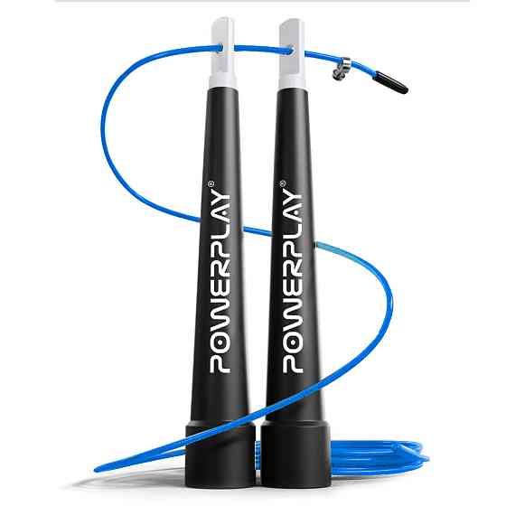 Скакалка швидкісна PowerPlay 4202 Ultra Speed Rope Синя (2,9m.) Каменское