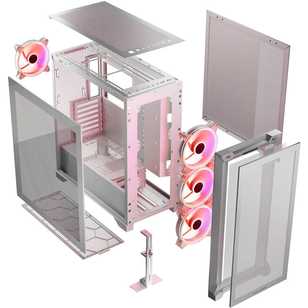 Корпус Modecom VOLCANO EXPANSE S ARGB 4x140mm fans MIDI USB 3.0x2+TYPE-C WHITE без БЖ ATX Вінниця - фото 2