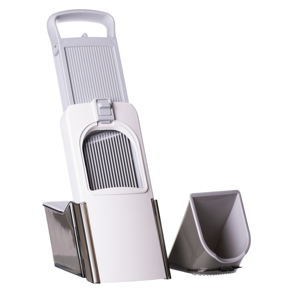 Овочерізка ручна універсальна з контейнером 19×12.5×34 см слайсер для овочів кухонна овочерізка HP-8-67 Київ - фото 1