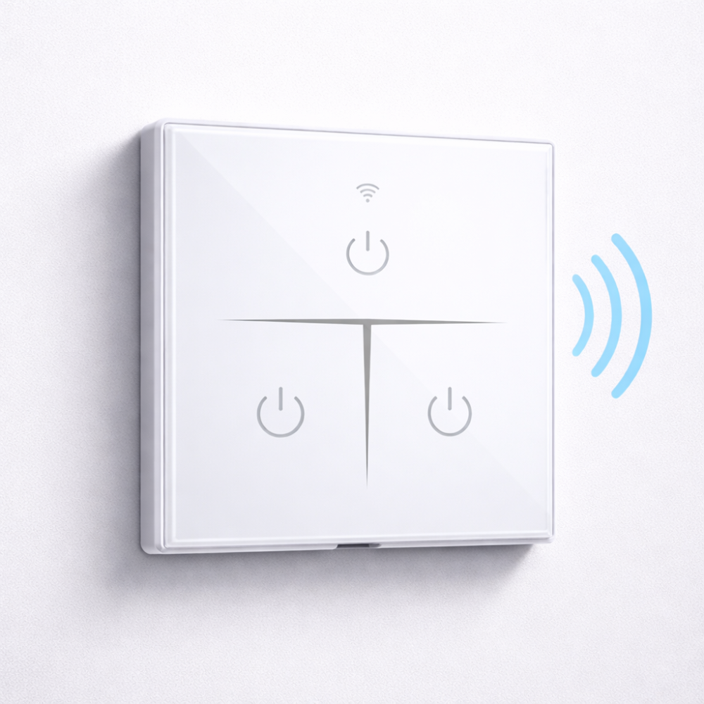 Сенсорный Wi-Fi выключатель умного дома Smart Touch Switch CD302 (3 клавиши), белый, дистанционное управление Киев - изображение 2