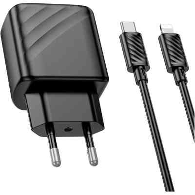 Зарядний пристрій HOCO CS22A Value USB-C PD30W + cable USB-C to Lightning Black (6942007609920) Вінниця