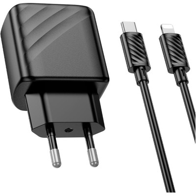 Зарядний пристрій HOCO CS22A Value USB-C PD30W + cable USB-C to Lightning Black (6942007609920) Вінниця - фото 2