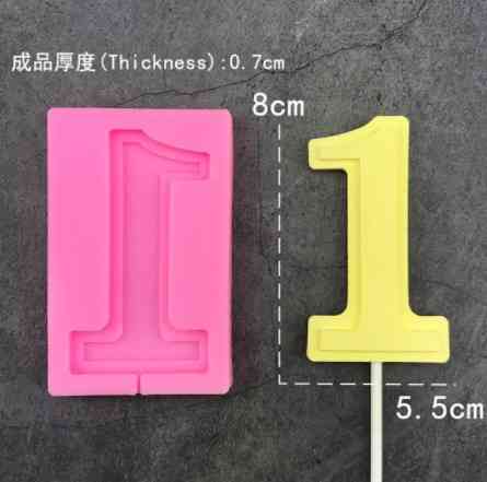 Молд силиконовый цифра 1 - размер молда 9,5*6см Киев