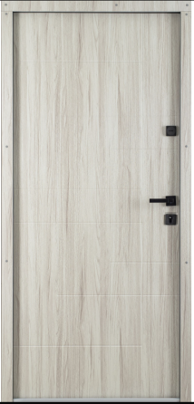 Двері вхідні Артіз ПРЕСТИЖ Куб RAL 1450 з чорним молдингом / Аляска ПВХ 860х2050 мм Київ