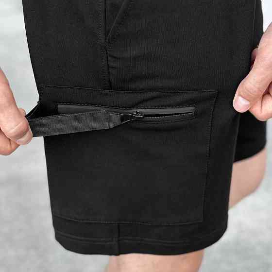 Мужские летние черные шорты Pobedov Line Киев