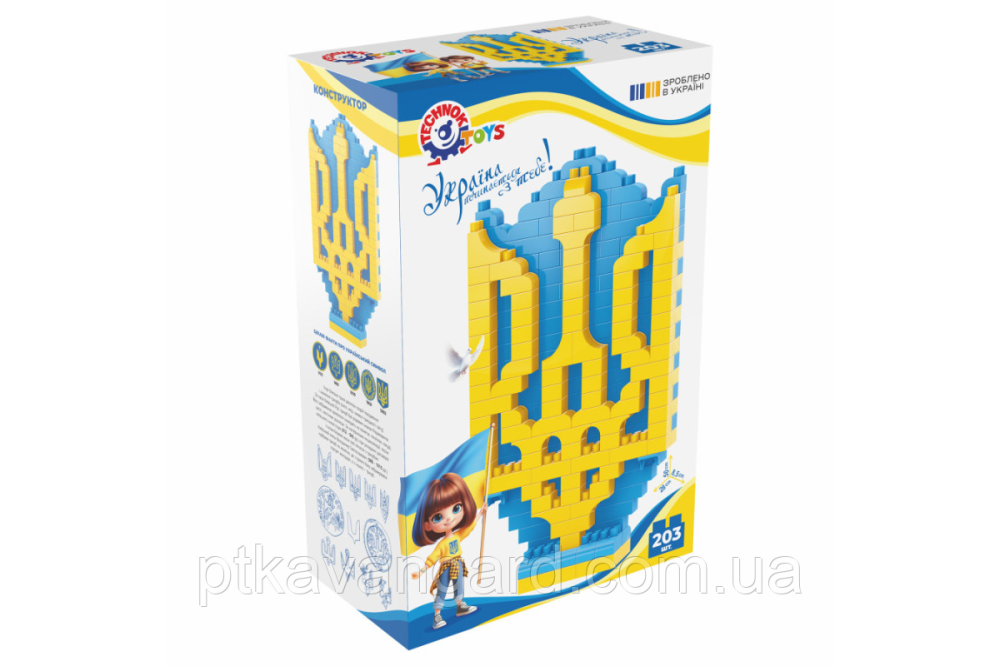 Конструктор блочний Герб України 203 деталі Technok Toys 0129 Хмельницький - фото 4