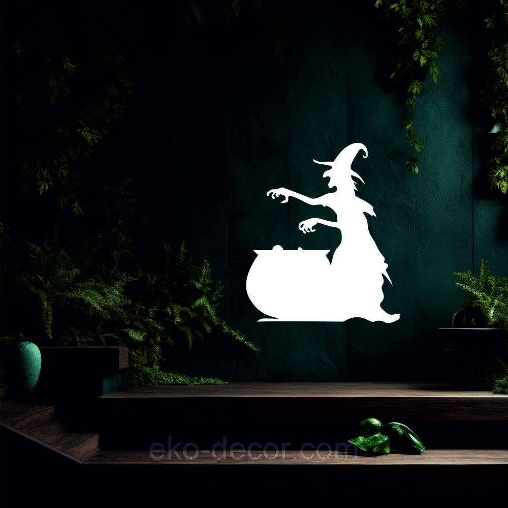 Декоративное настенное 3D Панно «Ведьма», Декор на стену с объемом 90*71 см, Белый Киев - изображение 6