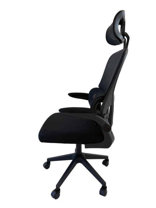 Кресло офисное эргономичное TORONTO Т889 - Компьютерное кресло с вентиляцией спинки, черное (до 120 кг) Киев - изображение 3
