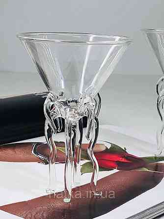 Келих для коктейлю маргарити "богема" 120 мл на ніжках скло прозоре Київ