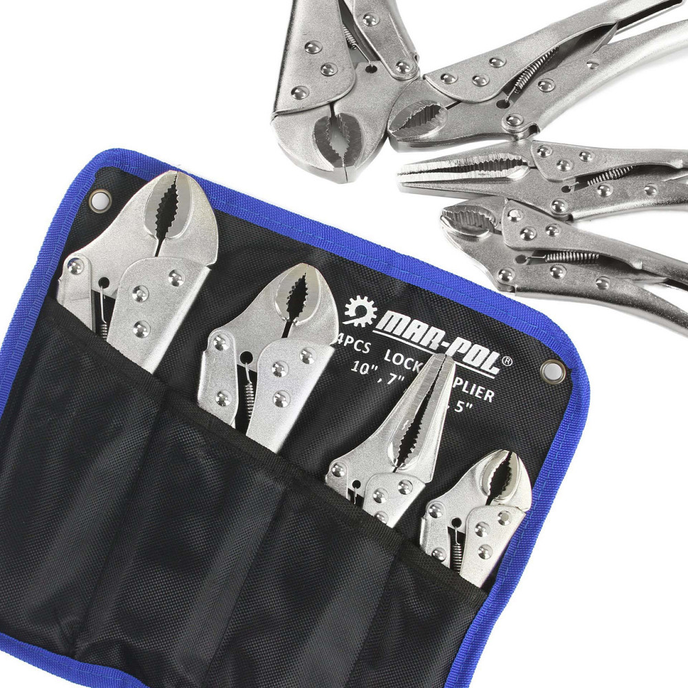 Клещи зажимные сварщика набор 4 шт с чехлом Mar-Pol (M49030) Нововолынск - изображение 1