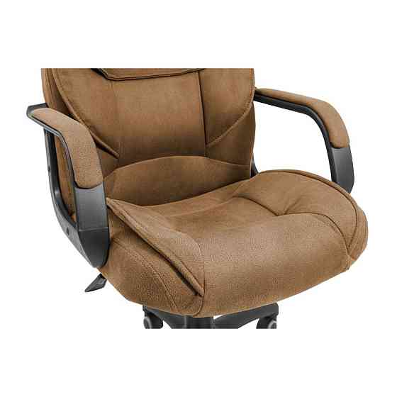 Офисное Кресло Руководителя FoxyDesign М1 Tilt Пластик Рич Mustang Caramel Бежевый Киев