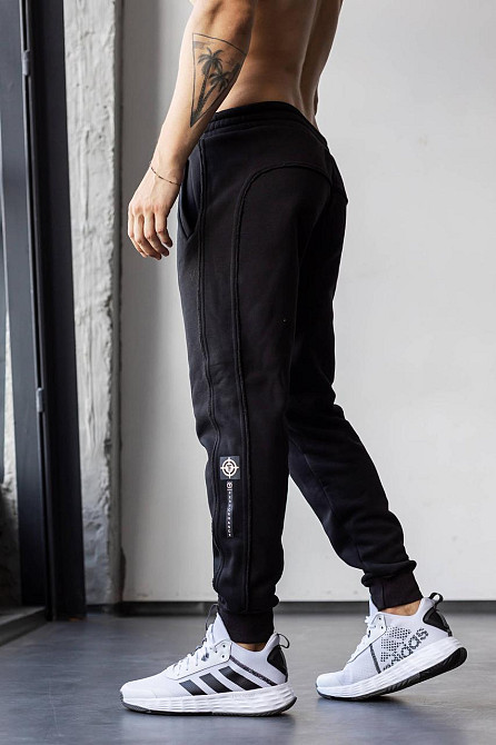 Утеплені джоггери зі швами навиворіт TotalFit EM3-IS10 Черный, M Киев - изображение 4