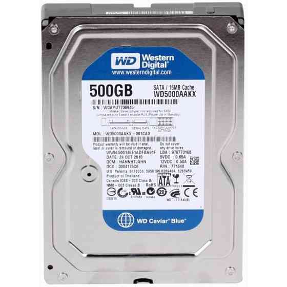 Накопичувач HDD SATA  500GB WD Blue 7200rpm 16MB (WD5000AAKX) Refurbished ( 26869 ) Харків