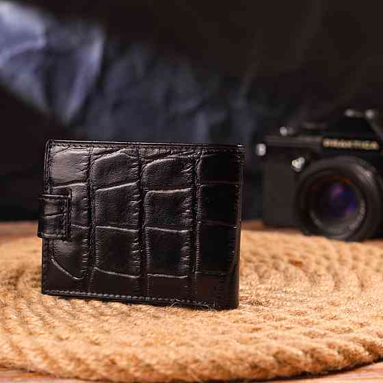 Кошелек мужской из натуральной фактурной кожи CANPELLINI 21511 Черный Киев