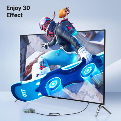 Кабель мультимедийный HDMI M to HDMI mini M 1.0m 8K HD163 black Ugreen (15514) Винница - изображение 3