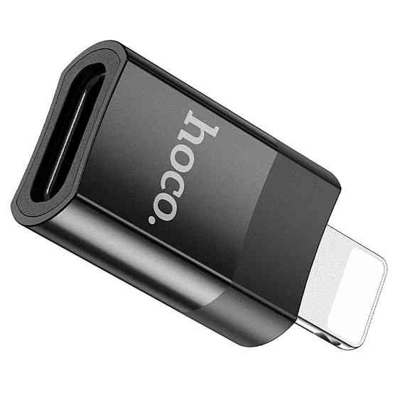 Кабель-перехiдник HOCO UA17 iP Male to Type-C female USB2.0 adapter Black Киев