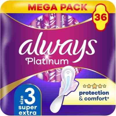 Гигиенические прокладки Always Platinum Super Extra Размер 3 36 шт. (8700216784559) Винница