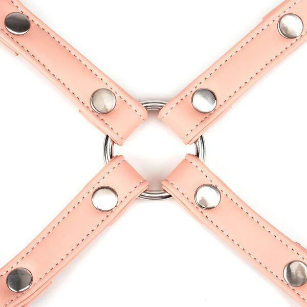 Крестовина для фиксации Liebe Seele Dark Candy Pink Hogtie, с кольцом, 4 карабина Sex Aura Киев - изображение 3