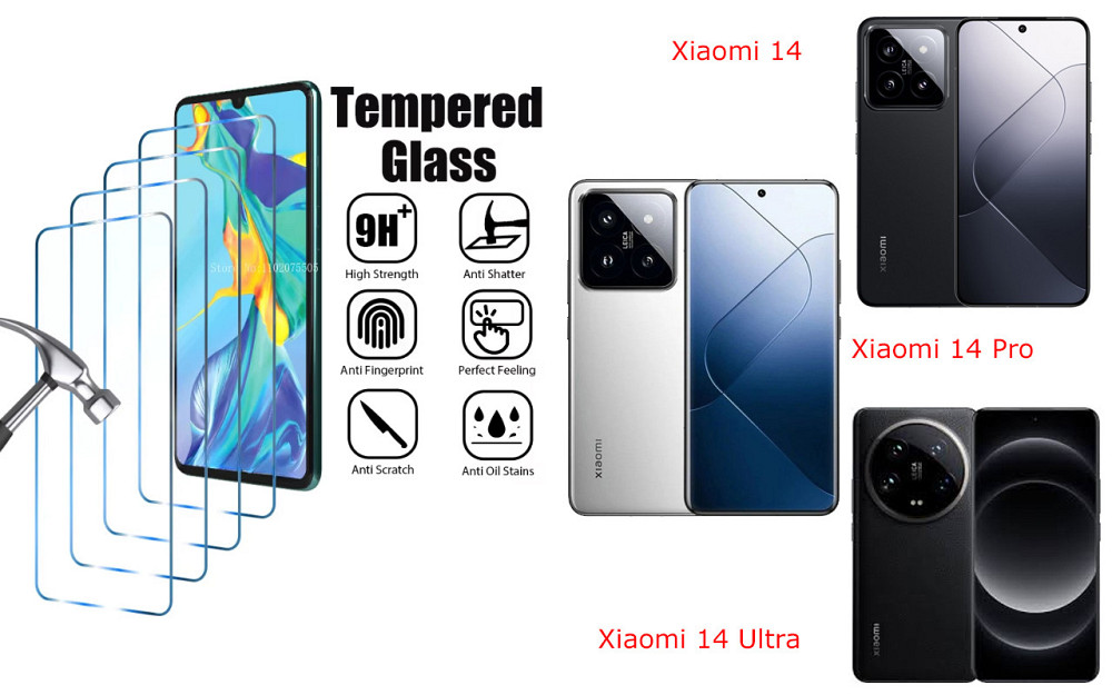 Захисне скло ArmorGlass для Xiaomi 14, 14 Pro, 14 Ultra – стійке до подряпин та ударів Київ - фото 1