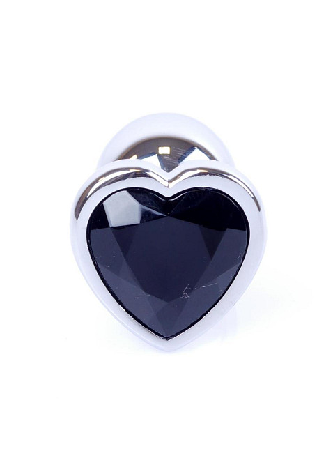 Анальная пробка - Jewellery Silver Heart Plug Black Sex Aura Киев - изображение 2