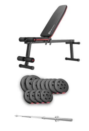 Набір Hop-Sport Premium 69кг з лавою HS-1010 Pro та штангою Киев