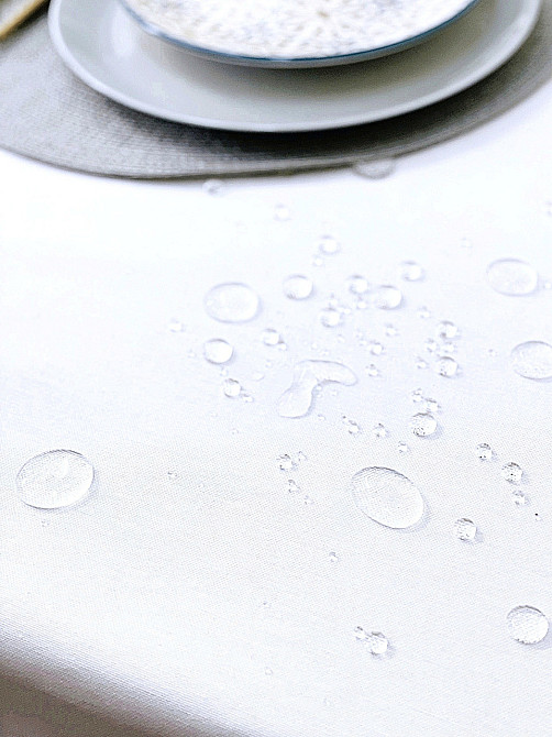 Ecotton Скатертина Ecotton DUCK 150х170 см водовідштовхувальна білого кольору White 23126 Коломия - фото 1