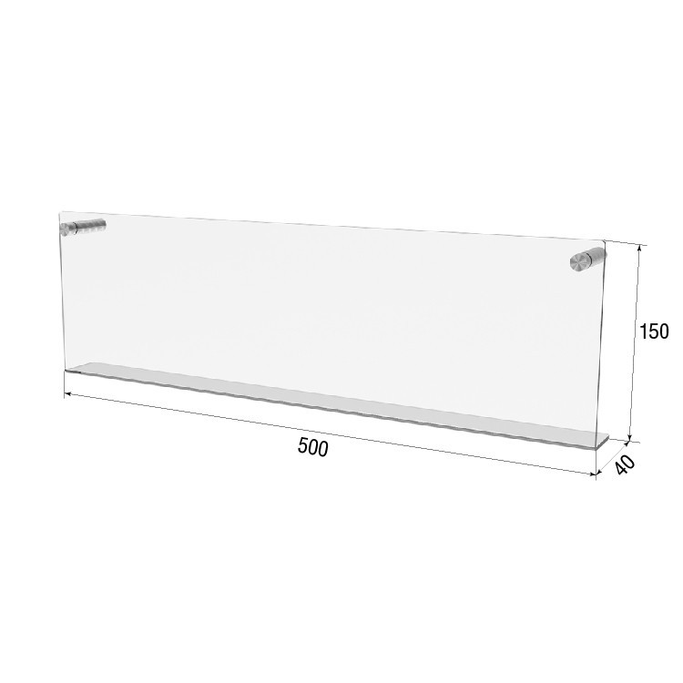 Полиця EKOSTAR настінна 500х150х40 Київ - фото 3